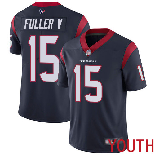 Houston Texans Limited Navy Blue Youth Will Fuller V Home Jersey NFL Football #15 Vapor Untouchable->women nfl jersey->Women Jersey